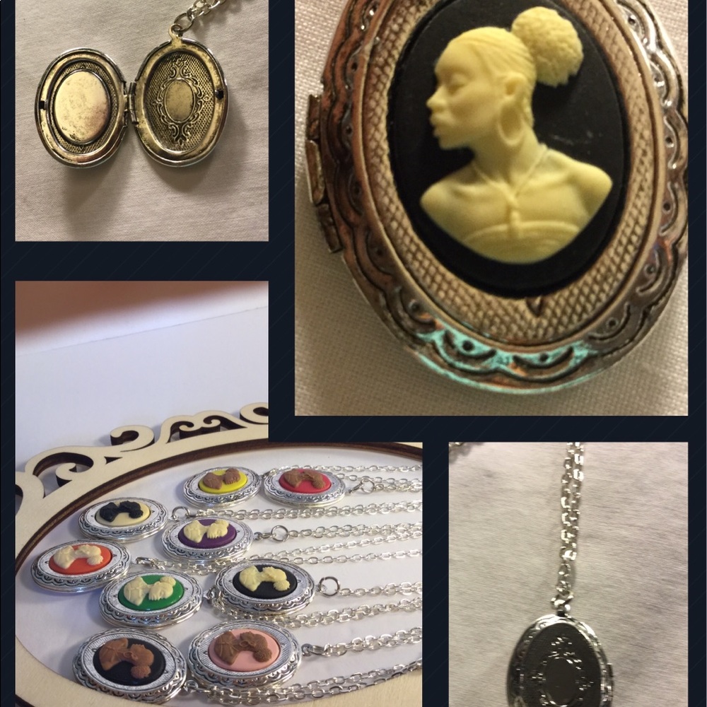 Ivory Vintage Cameo Locket